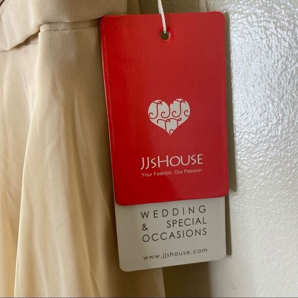 JJs House Strapless Pleated Dress Sz 12 - Picture 9 of 11